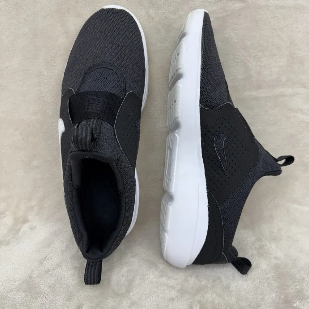 Nike AD Comfort Men 10.5 Black White Slip On Shoes DJ0999-001 Sneakers